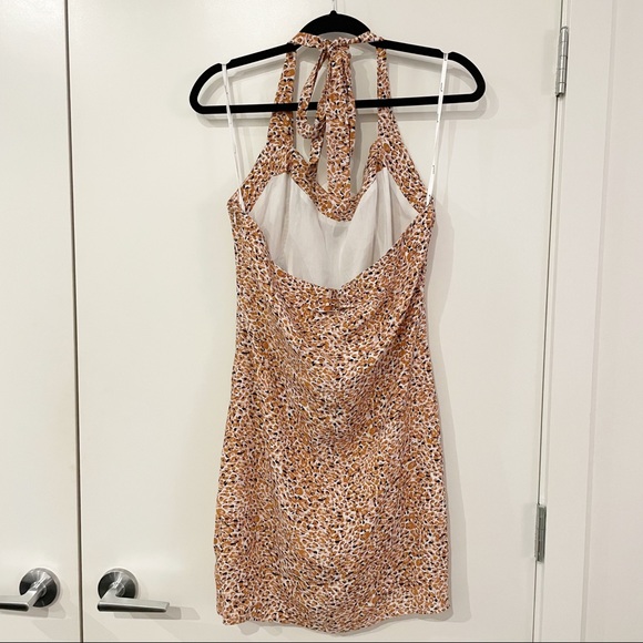 MINKPINK Nevaeh Mini Dress in Orange, Pink, White and Black Print Size Large - Picture 9 of 15